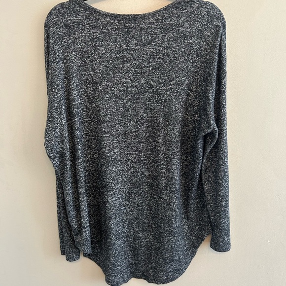 Quince long sleeved lounge tunic style top heather grey size L - Picture 9 of 13